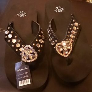 Heart Rhinestone Sandals